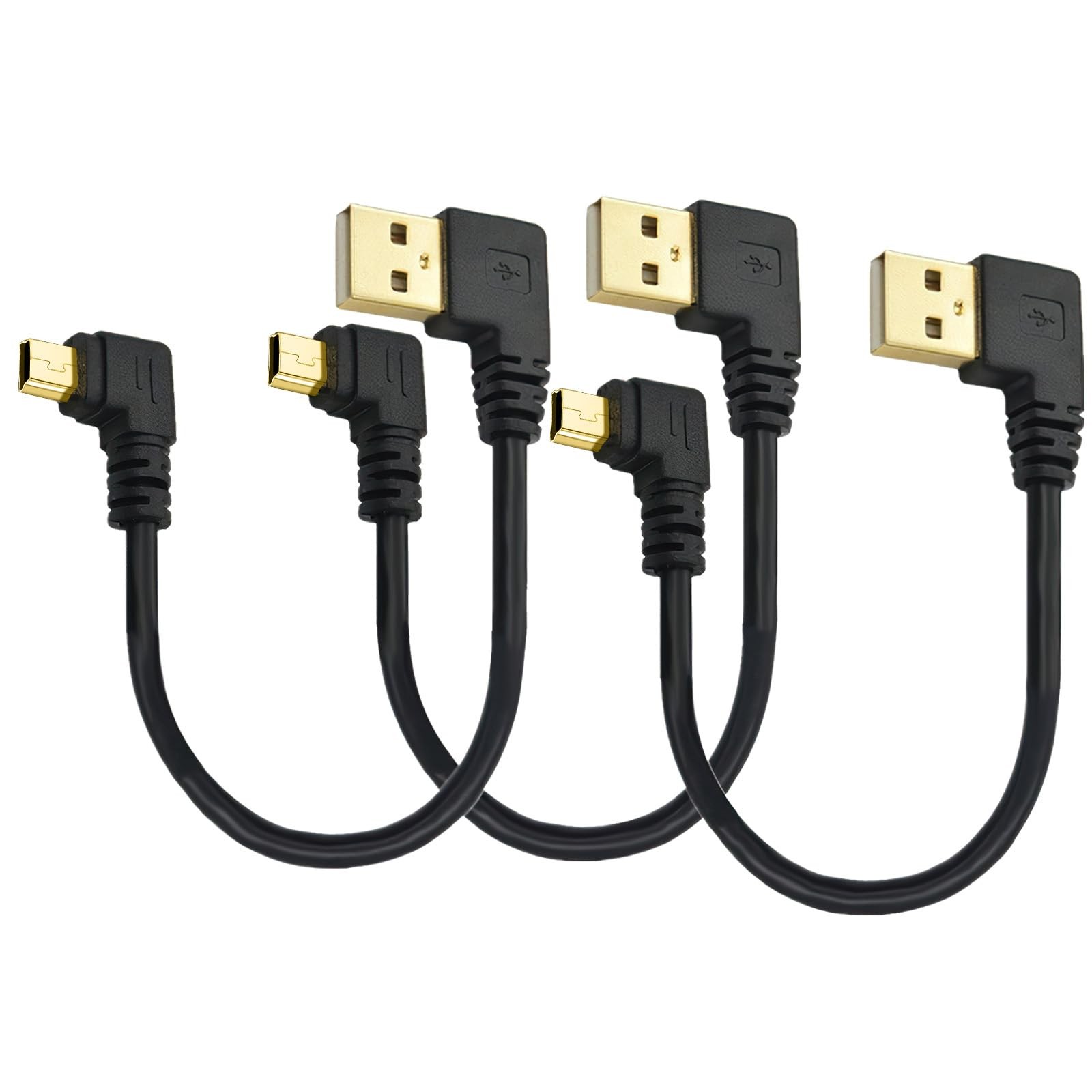 Short Mini Usb Cable Type A 2.0 To 5 Pin Mini Usb Cord Right Angle Data Charging