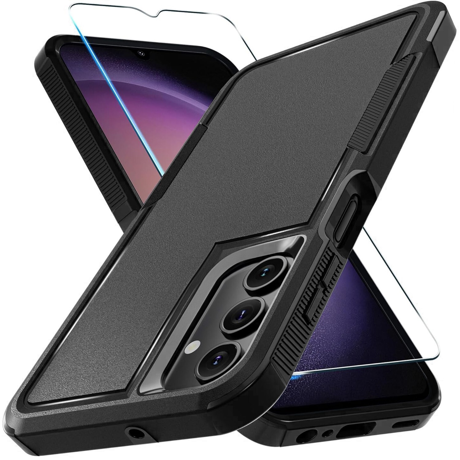 For Samsung Galaxy A36 5G Case Phone Cover Dual Layer Shockproof +Tempered Glass