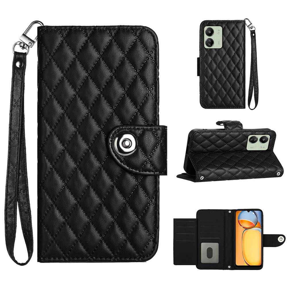 Stylish Shockproof Wallet Card Leather Case Cover For Redmi 14C Note 14 Pro+ 11S