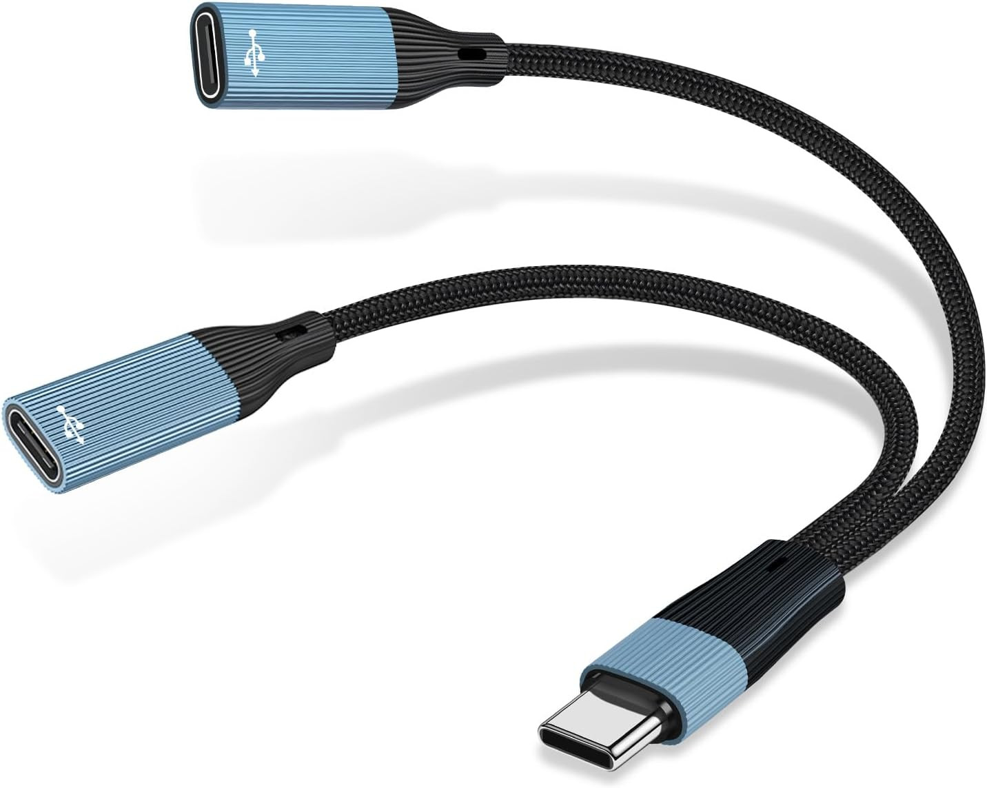 USB C to Dual USB Type C Female Splitter Cable Earphone Adapter Type C OTG Split