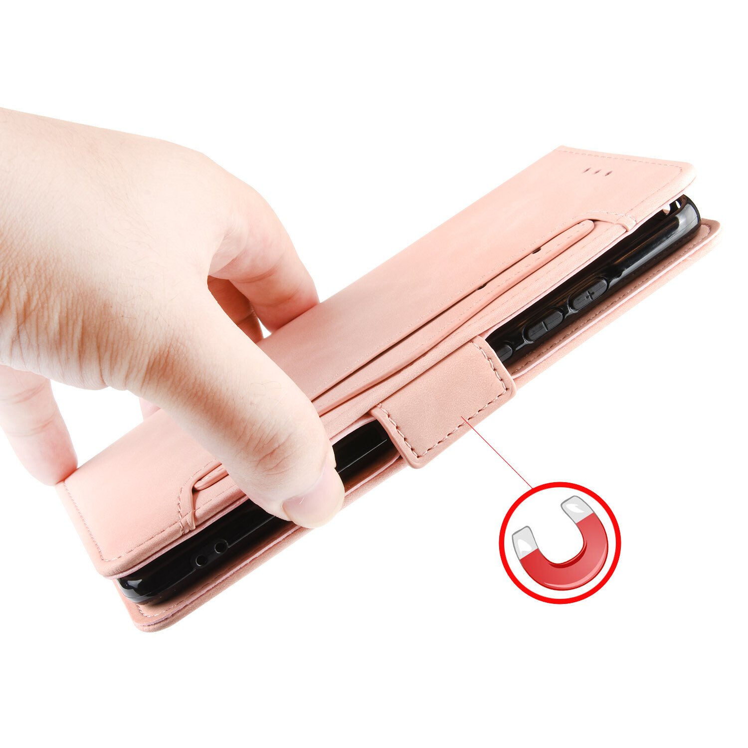 For Xiaomi Poco X5 X4 X3 M5 M4 M3 Pro 5G Leather Wallet Case + Screen Protector