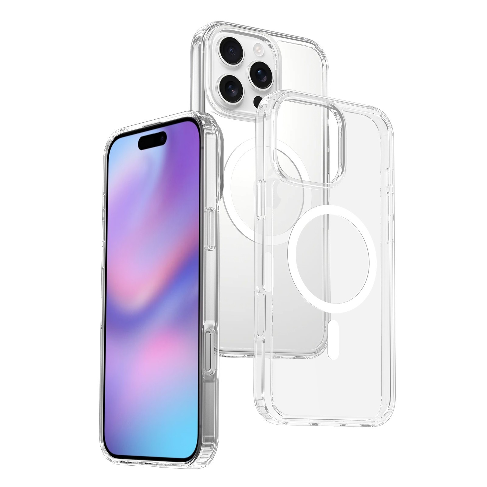 For Apple iPhone 17 16 15 14 13 12 Pro Max/Plus/Pro/Air Clear Case Mag Cover