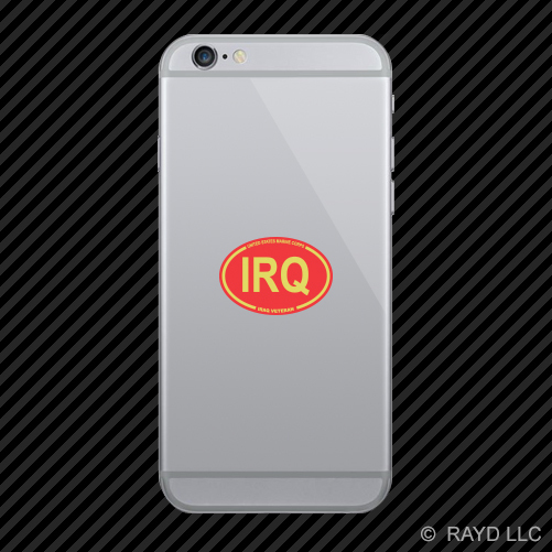 United States Marine Corps Iraq War Veteran Red Oval Cell Phone Sticker