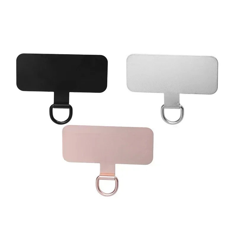 3PCS Rotatable 360° Metal Phone Tether Tab Universal Phone Lanyard Patch without