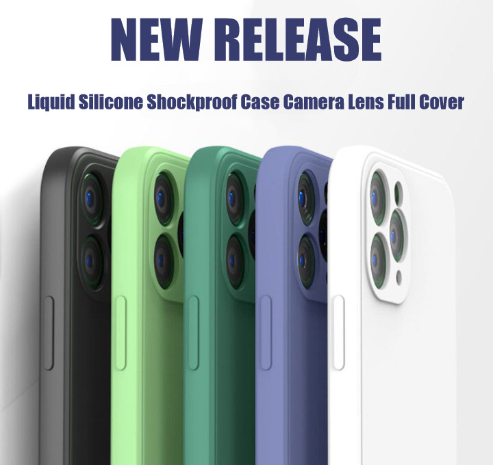 Silicone Case Camera Lens Cover For iPhone 15 14 13 12 11 Pro XS Max XR X 8 7 SE