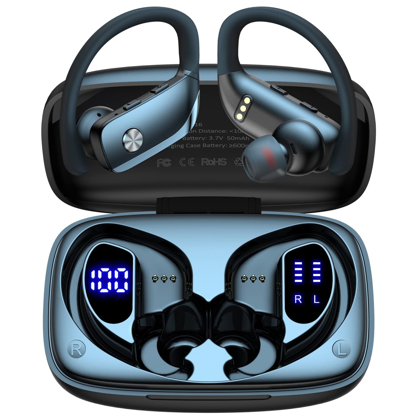 Bluetooth 5.3 Wireless Earbuds Ear Hook Sports Headphones TWS Stereo Earphones A