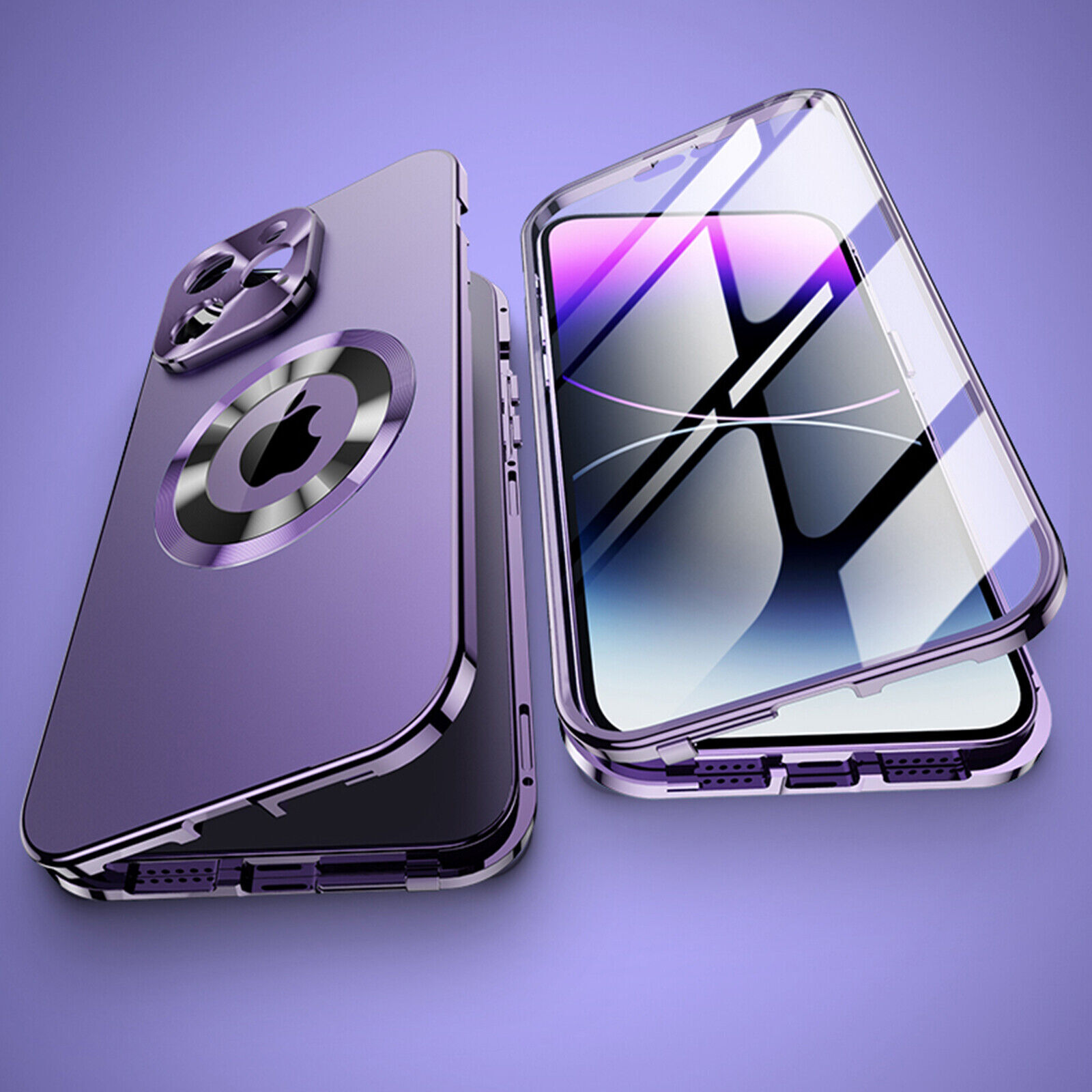 For iPhone 15 14 13 12 Pro Max Shockproof Slim Phone Case with Screen Protector