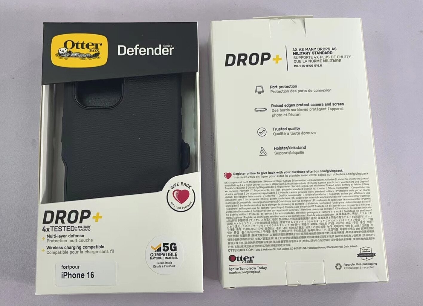 OtterBox Defender Case with Holster Case For iPhone 16 Black
