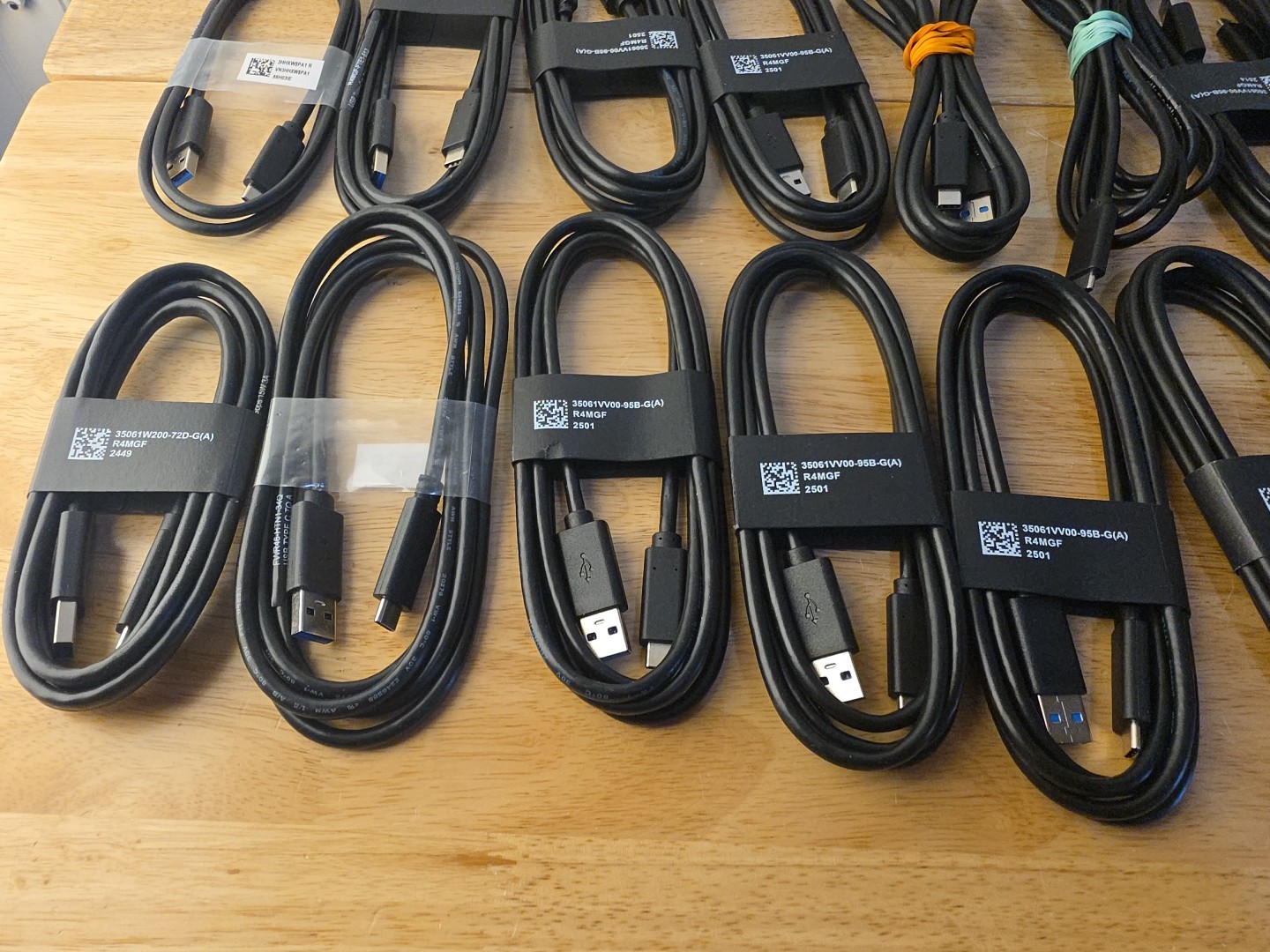 Lot Of 20 OEM Dell USB-A 3.1 To Type C Male Cable Data Sync Charging