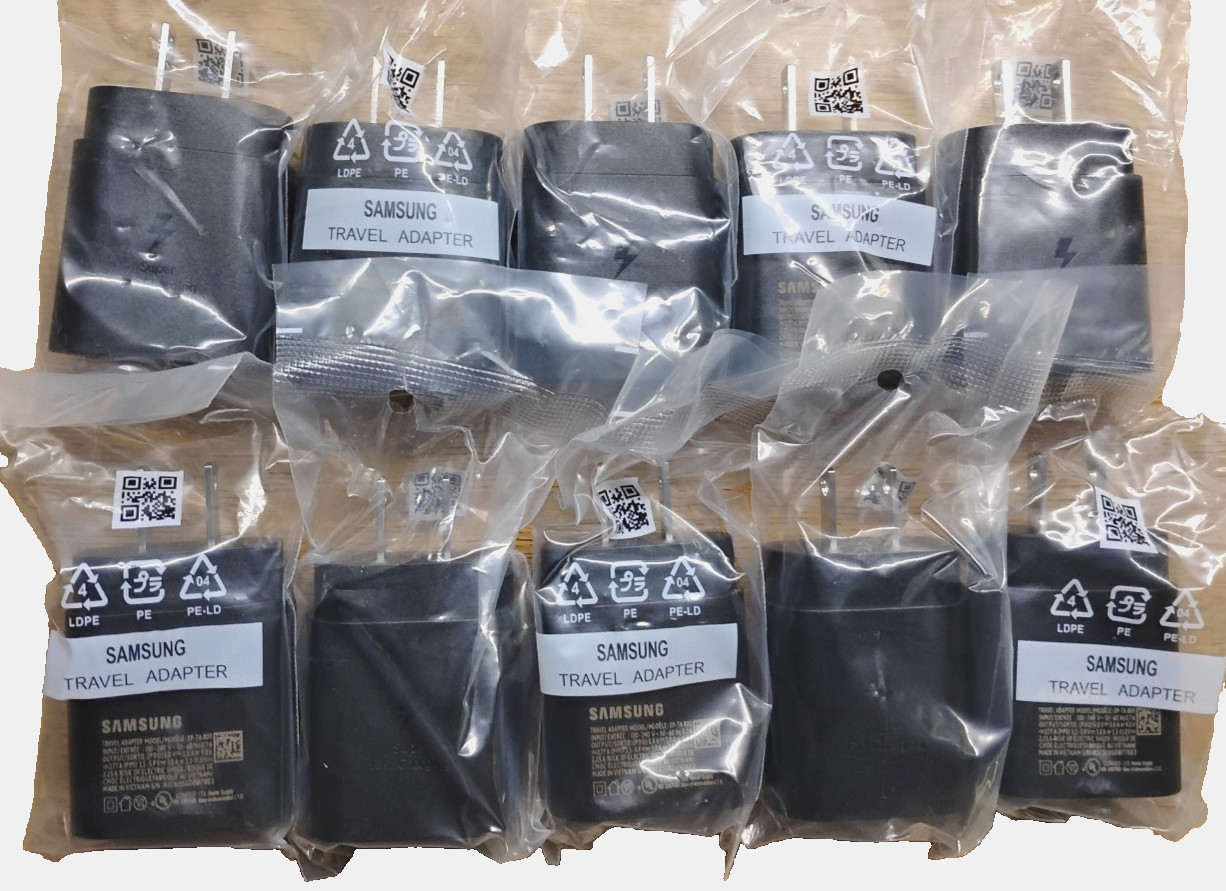 (Bulk Lot of 10pcs) Samsung 25W USB-C Super Fast Charge Wall Adapter EP-TA800