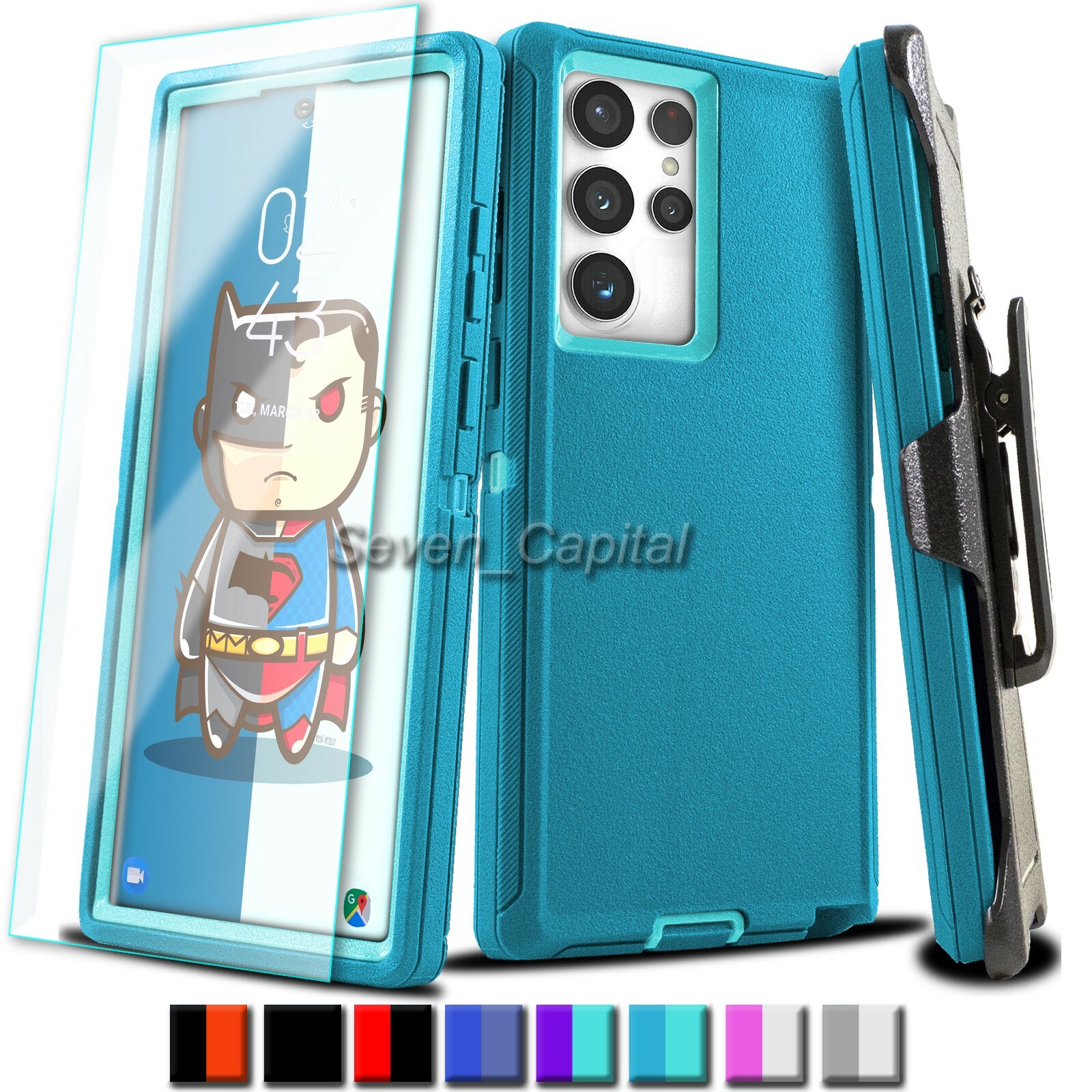 Shockproof Case For Samsung Galaxy S24 S23+ Plus S22 S22 Ultra Cover + Belt Clip