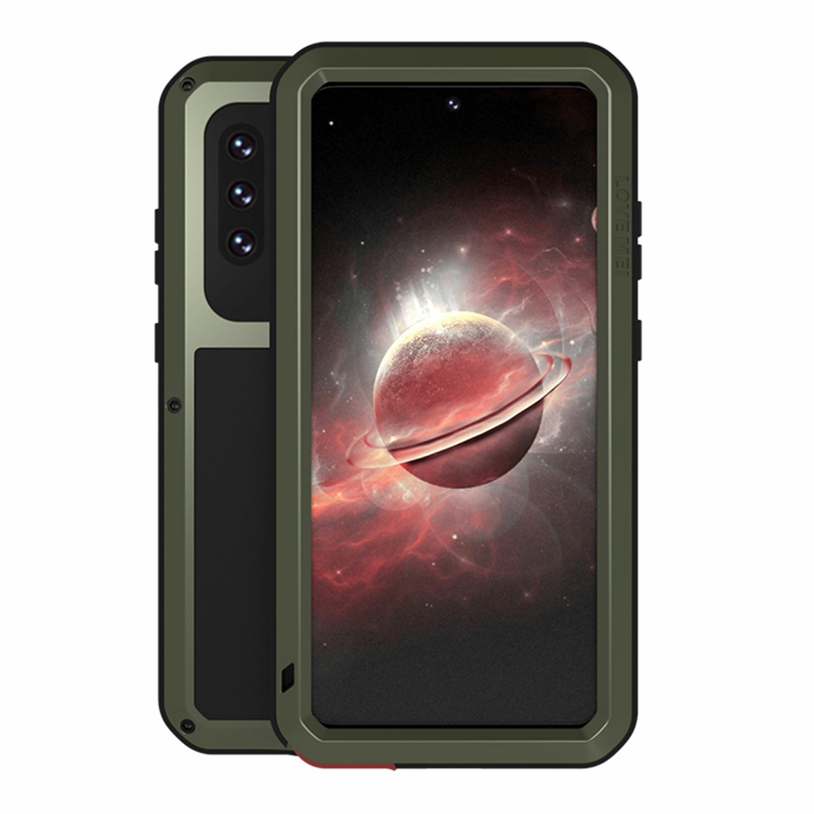 For Samsung S26 S25 S24FE S23 A54 A53 LOVE MEI Heavy Duty Metal Hard Rugged Case