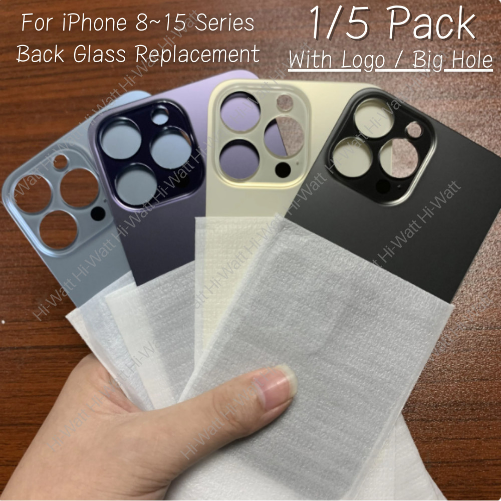Back Glass replacement Big Hole Lot For iPhone 11 12 13 14 15 Pro Max Rear Cover