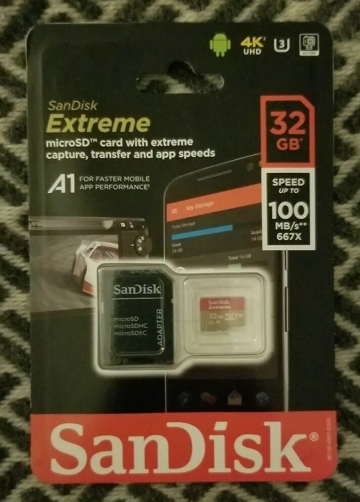 SanDisk Extreme MicroSD Card with Extreme Capture transfer app speeds 32GB…