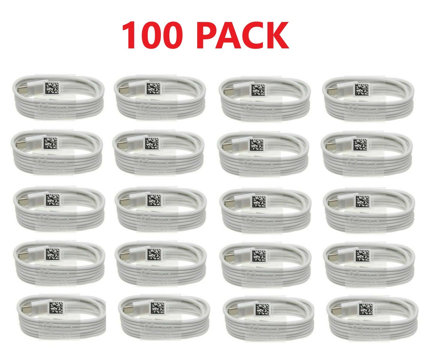 Lot 100 Type-C USB-C 3.1 Connector Data Sync Charger Charging Cable Cord White