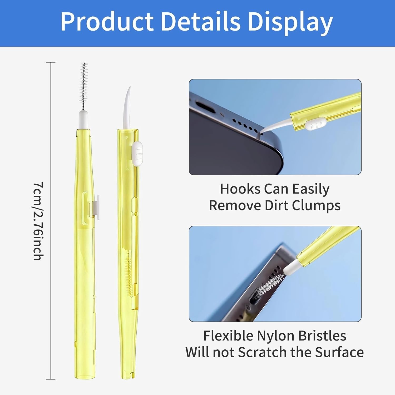 10 Pcs Phone Cleaning Kit, Port Cleaner Brushes for iPhone Samsung AirPods