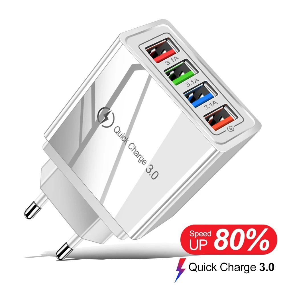 Hyper Charge Pro Charger – 4-Port Quick Charge for Android iPhone Fast Charging