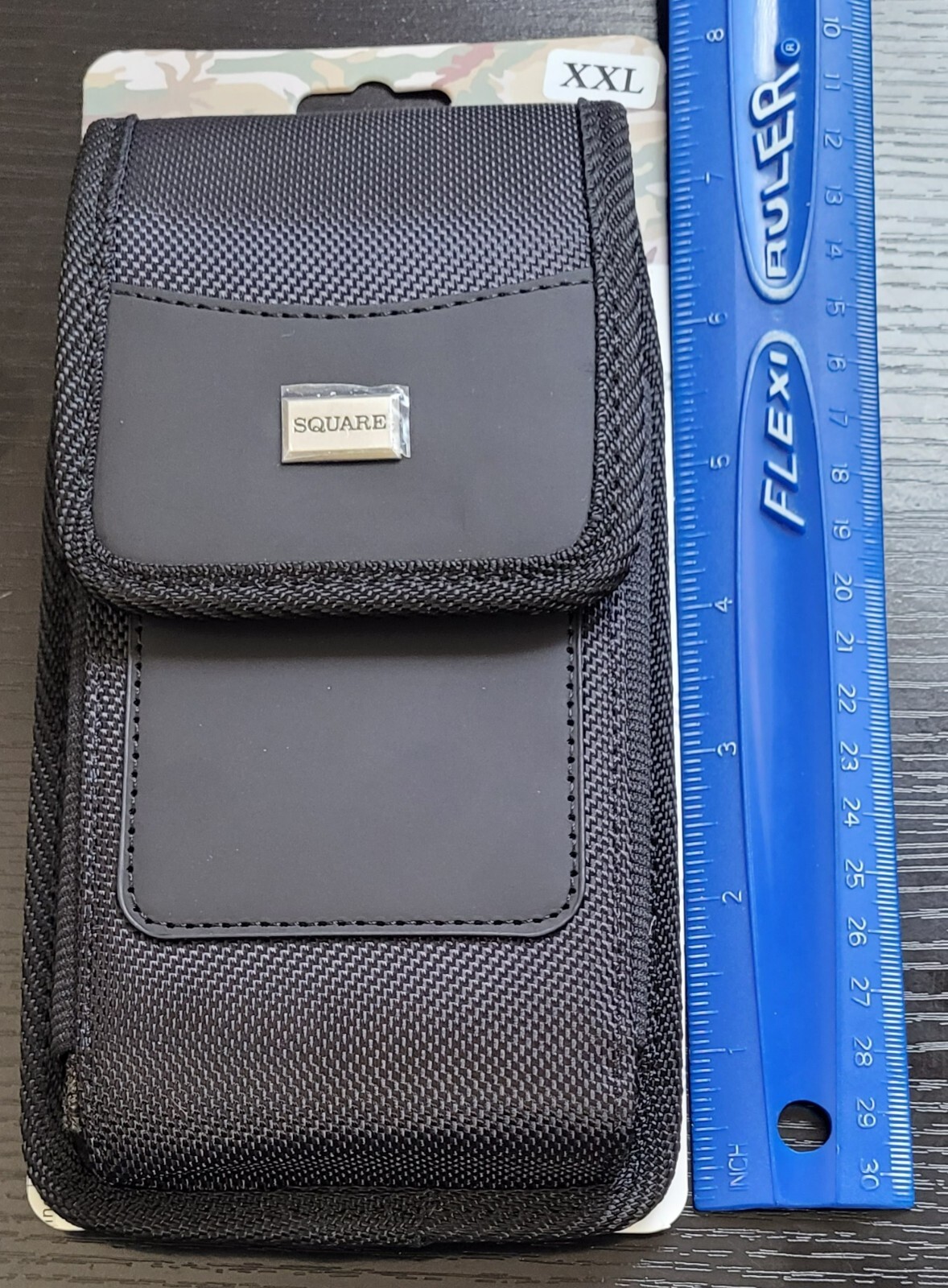 2XL RUGGED CELL PHONE VERTICAL POUCH WITH METAL CLIP BELT LOOP HOLSTER+CARD SLOT