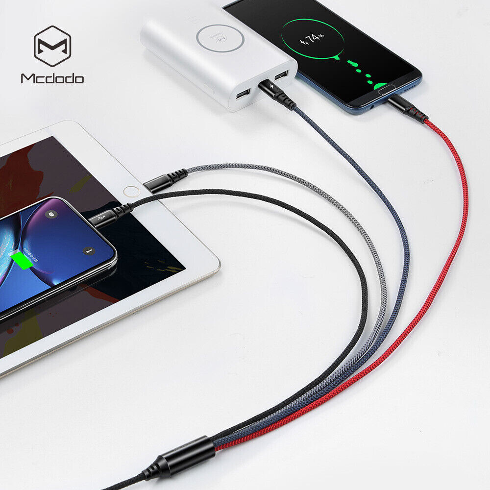 4 in 1 Multi USB Charging Cable Fast Charger Cord For iPhone/Type C/Micro Mcdodo