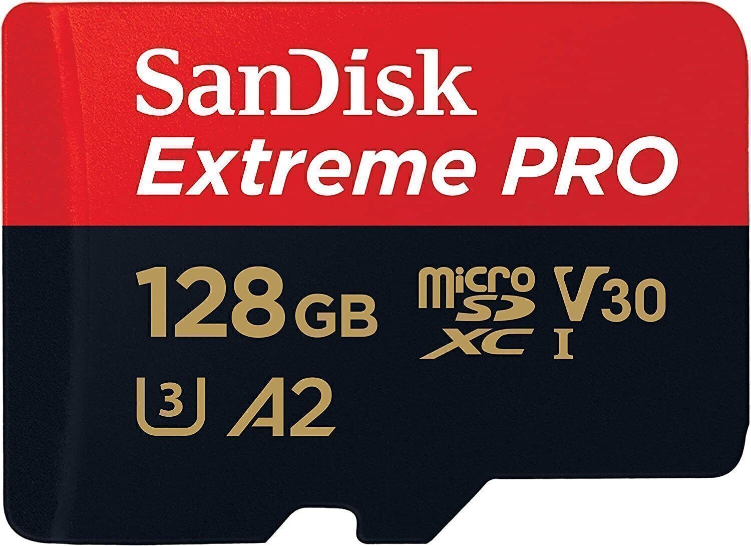 SanDisk Micro SD Extreme Pro 128GB Class 10 MicroSDXC A2 Memory Card W/ Adapter