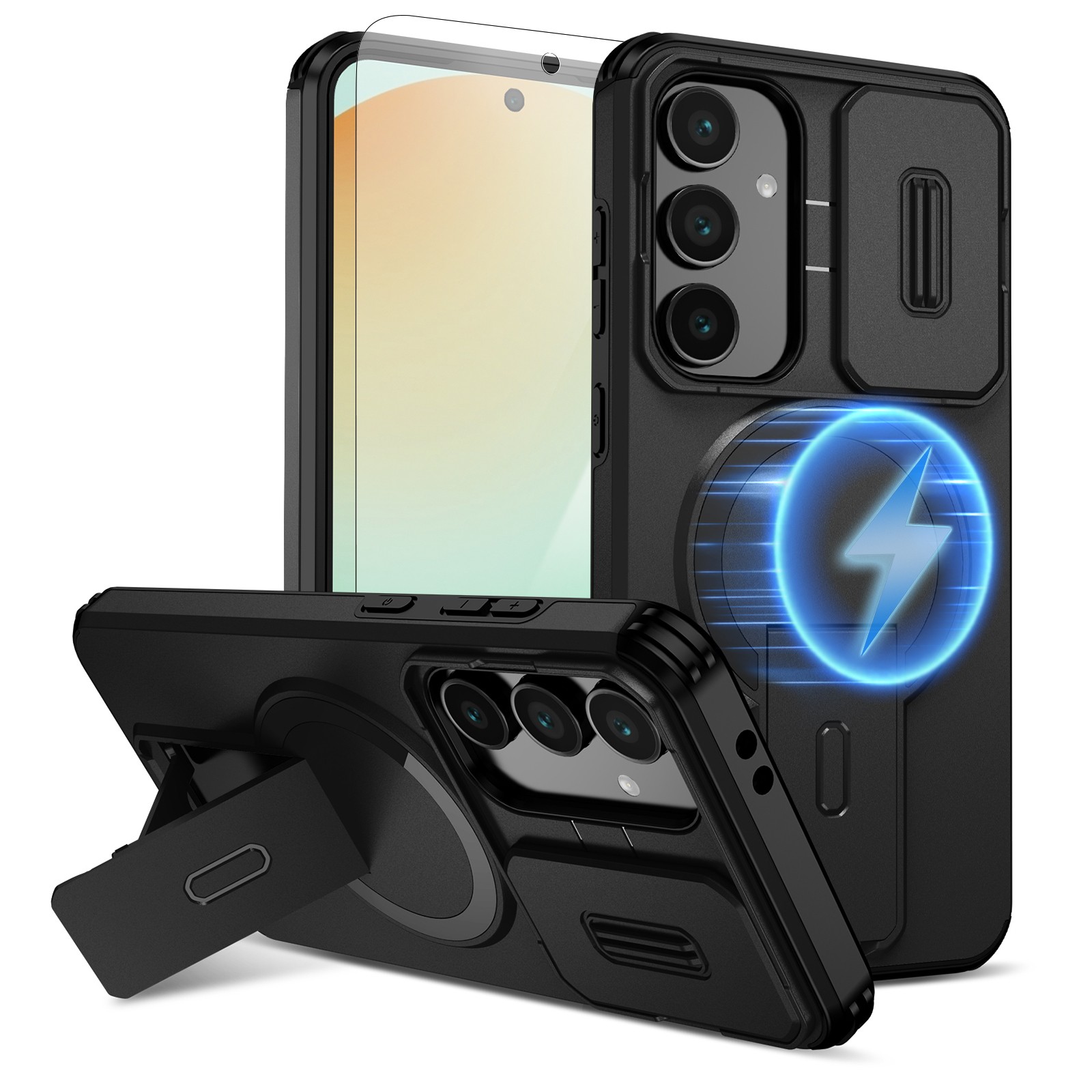 For Samsung Galaxy A16 A26 A36 5G Rugged Magnetic Case Screen Camera Protector