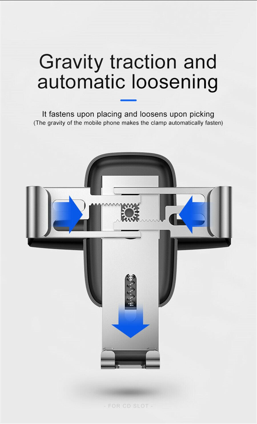 Universal For iPhone Samsung Xiaomi Mobile Cell Phone Mount Black CD Slot Mount