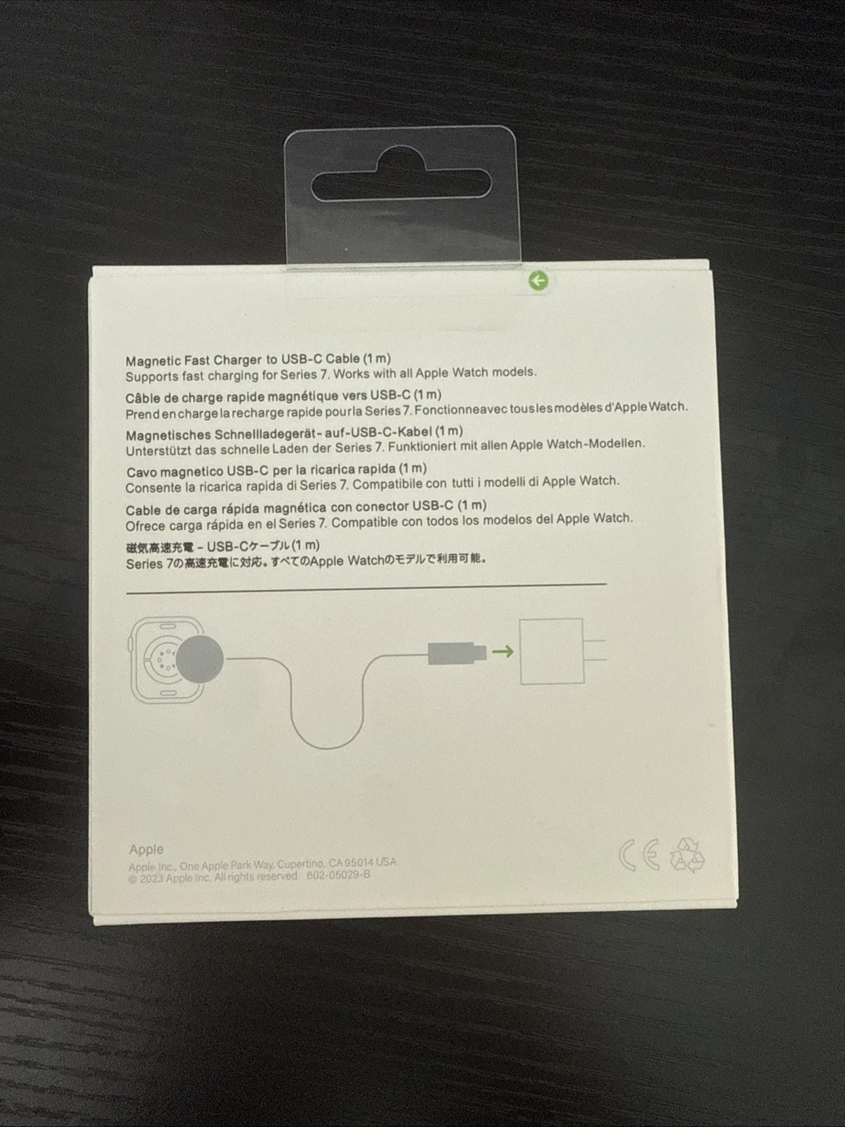 Apple MU9K2AMA Watch Magnetic Charger to USB-C Cable 1M – White