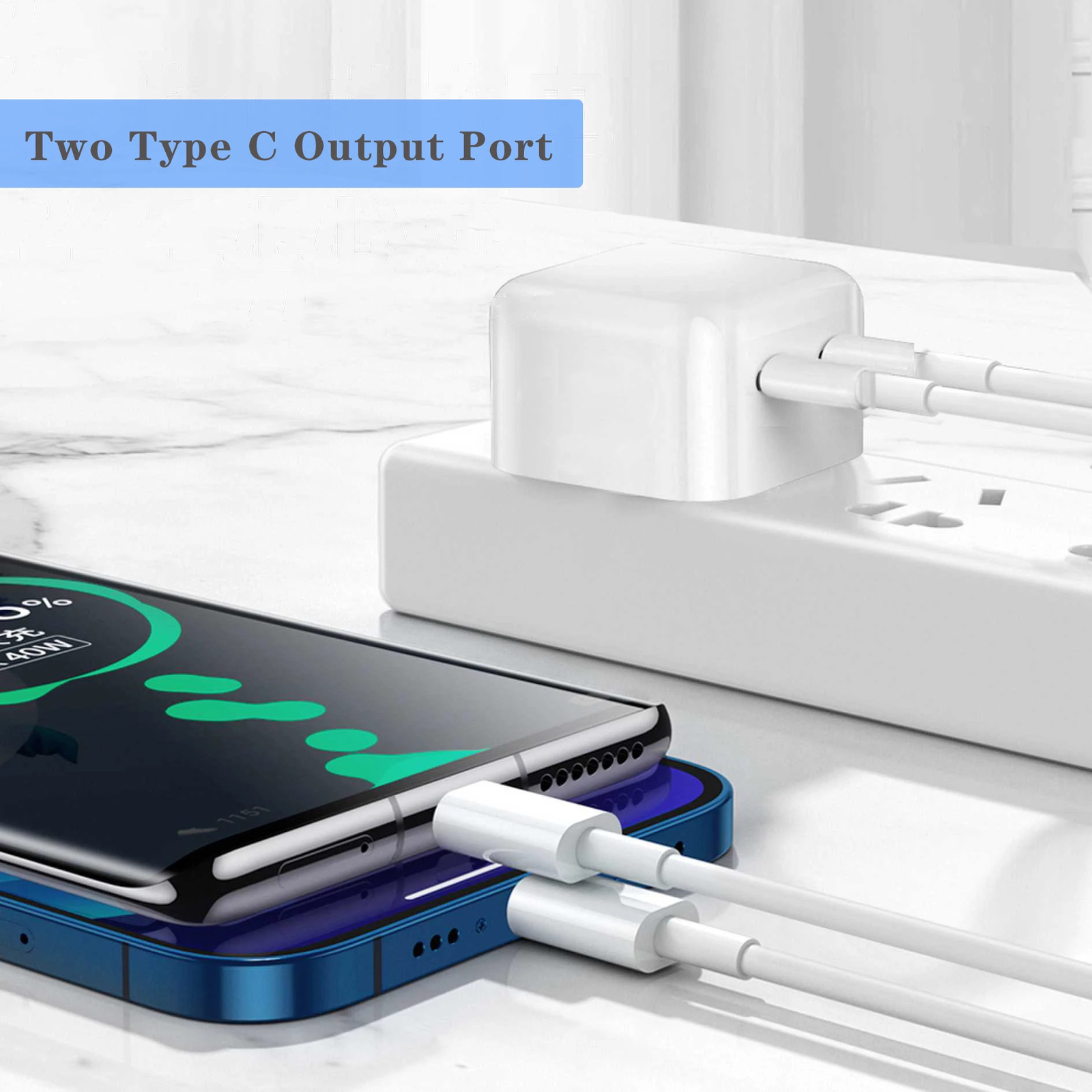 35W Dual Type C Adapter PD USB C Fast Charger Lot For iPhone 15 14 13 12 11 iPad