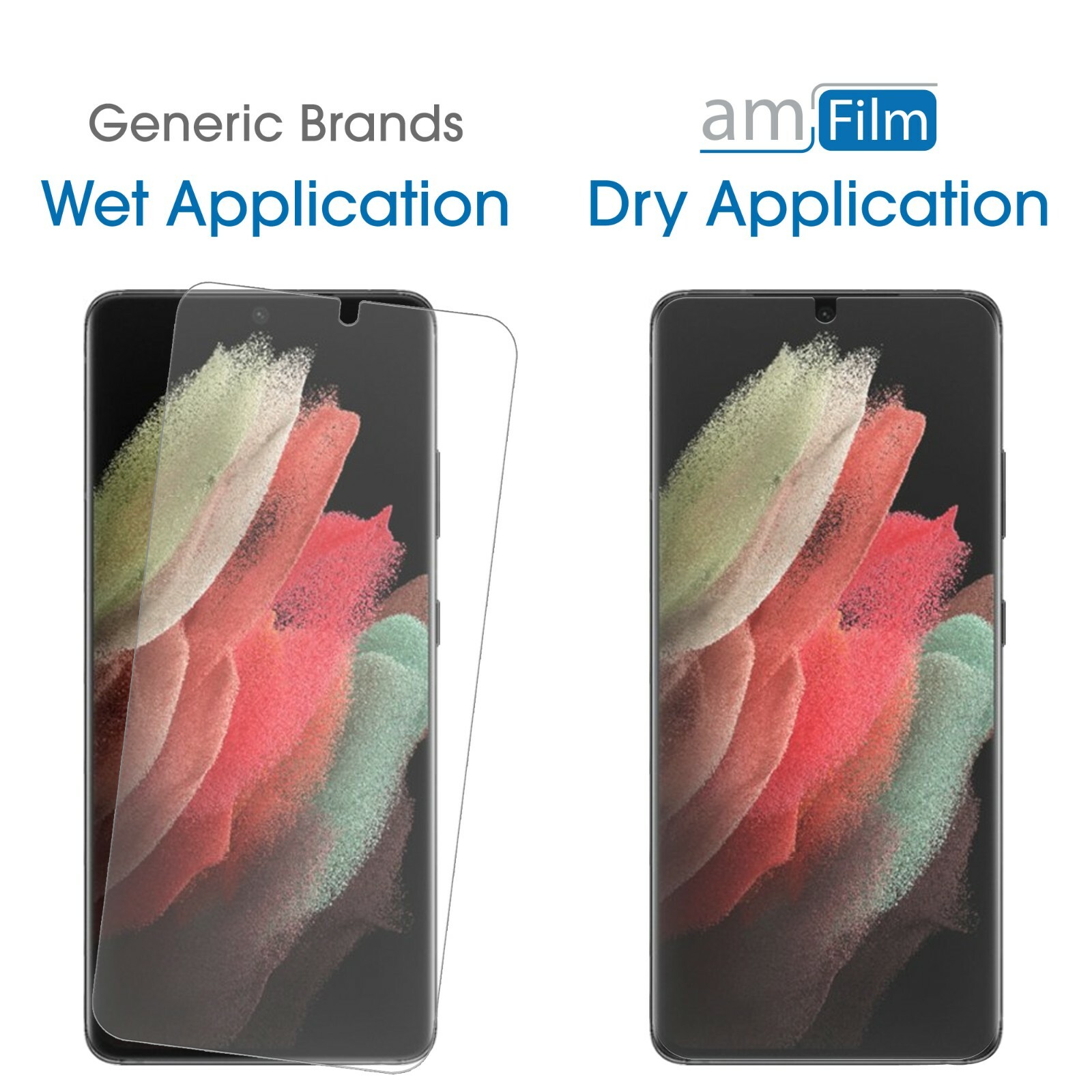 amFilm (2 Pack) TPU Film Screen Protector for Samsung Galaxy S21 Ultra (6.8″)