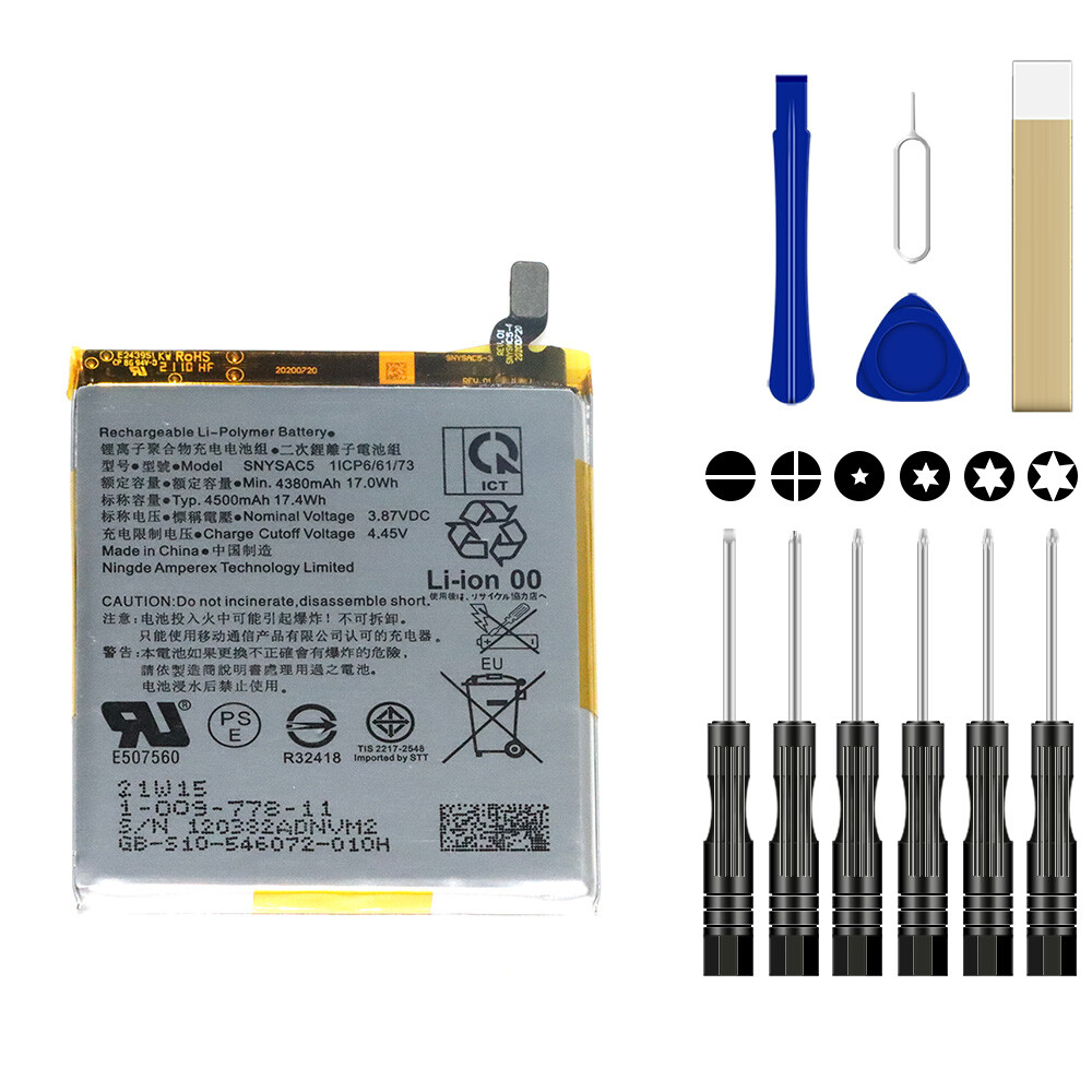 New SNYSAC5 Battery Replacement For Sony Xperia 1 III XQBC62/B 4500mAh 3.87V