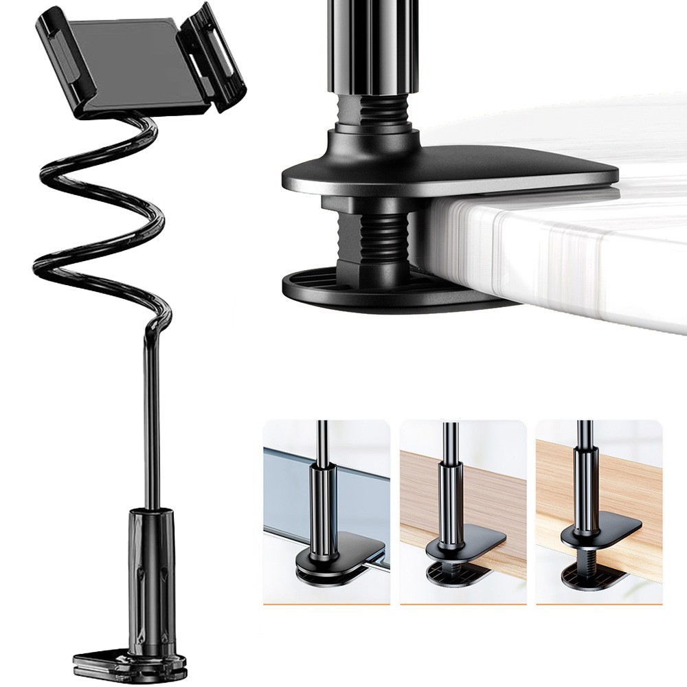Flexible 360 Clip Mobile Cell Phone Holder Lazy Bed Desktop Bracket Mount Stand