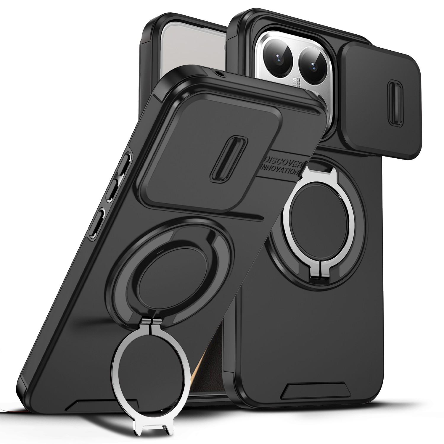 For Xiaomi 17 15T Poco M7 F8 F7 X7 X6 Pro Max Shockproof Ring Stand Case Cover