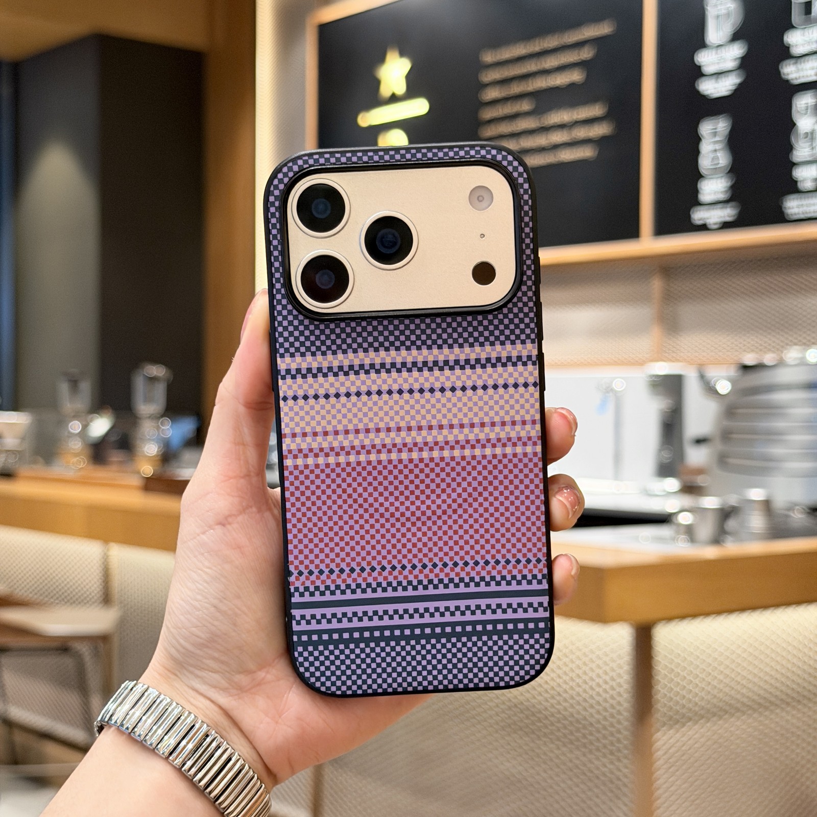 For iPhone 17 Pro Max Air 16e 15 14 13Pro Aramid Fiber Woven Case Mag Safe Cover