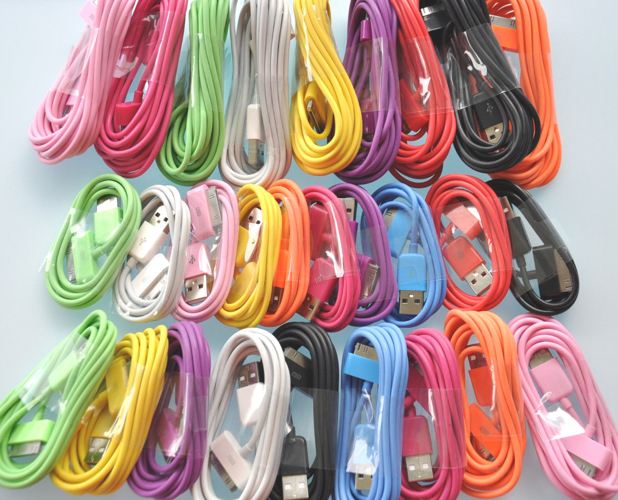 3FT 6FT 10FT COLOR USB DataCharging Cable FOR Apple iphone 4 5 galaxy s3 s4