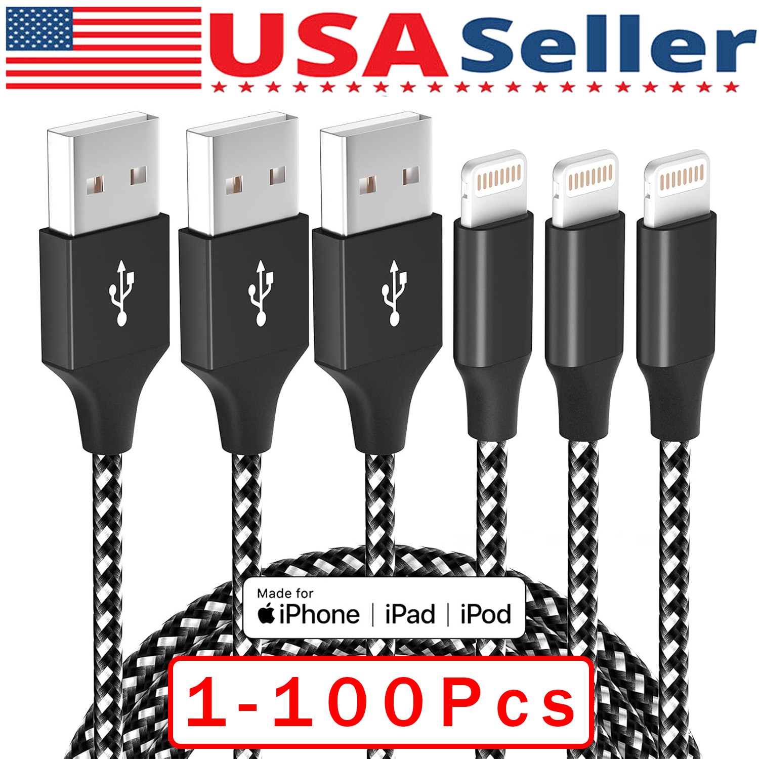 Fast Charger Cable Heavy Duty For iPhone 13 12 11 X XR 8 Charging Cord Wholesale