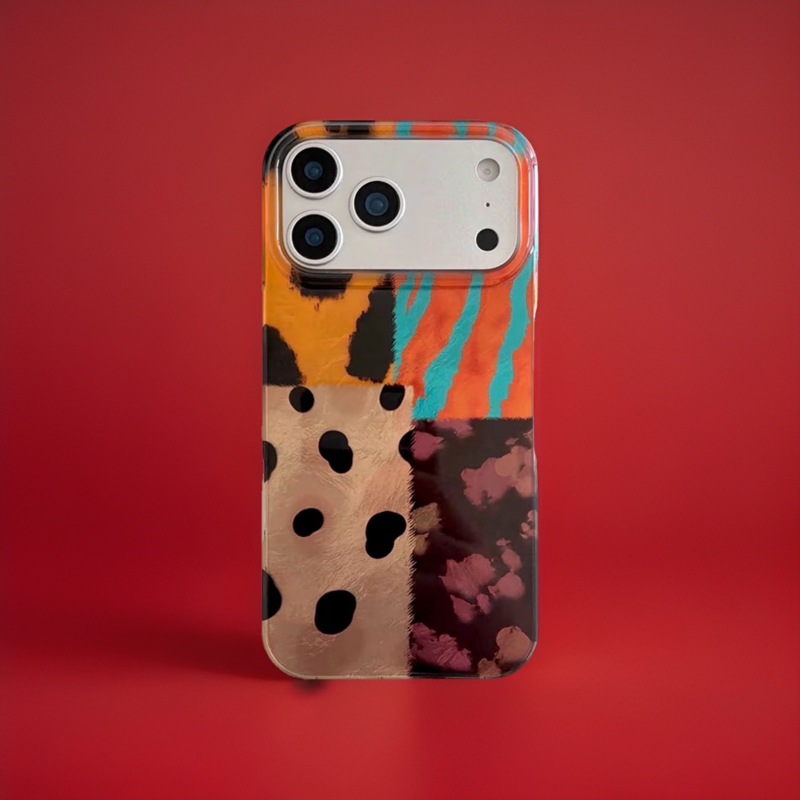 Multicolor Animal Print Glossy TPU Lightweight Case for iPhone 17 Pro Max