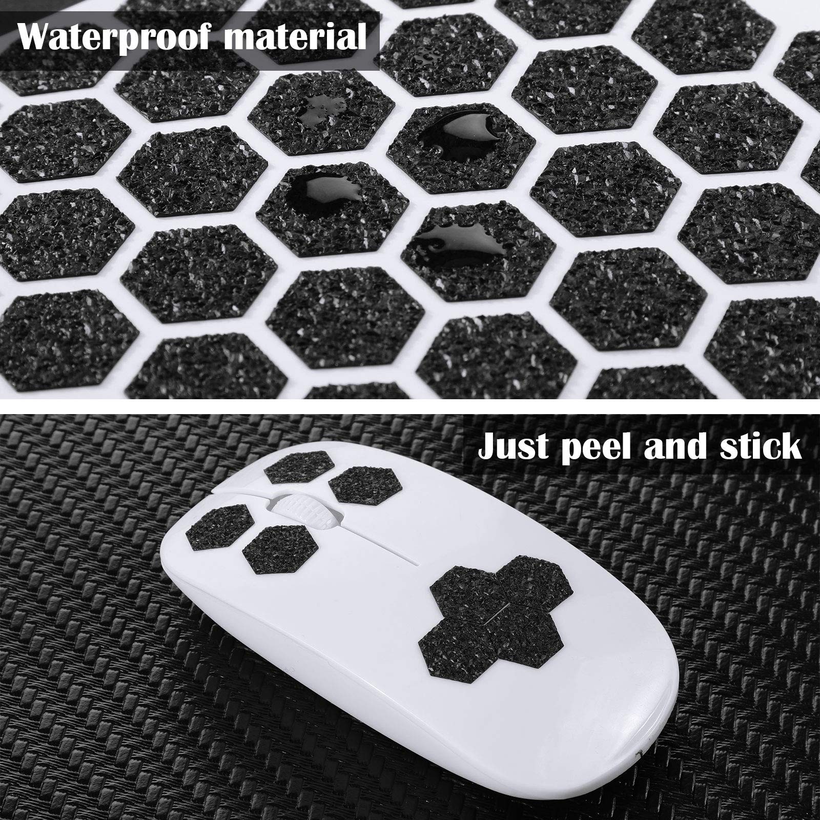 4 Pieces Cell Phone Grip Decal Tape Stickers Anti-Slip Case Black
