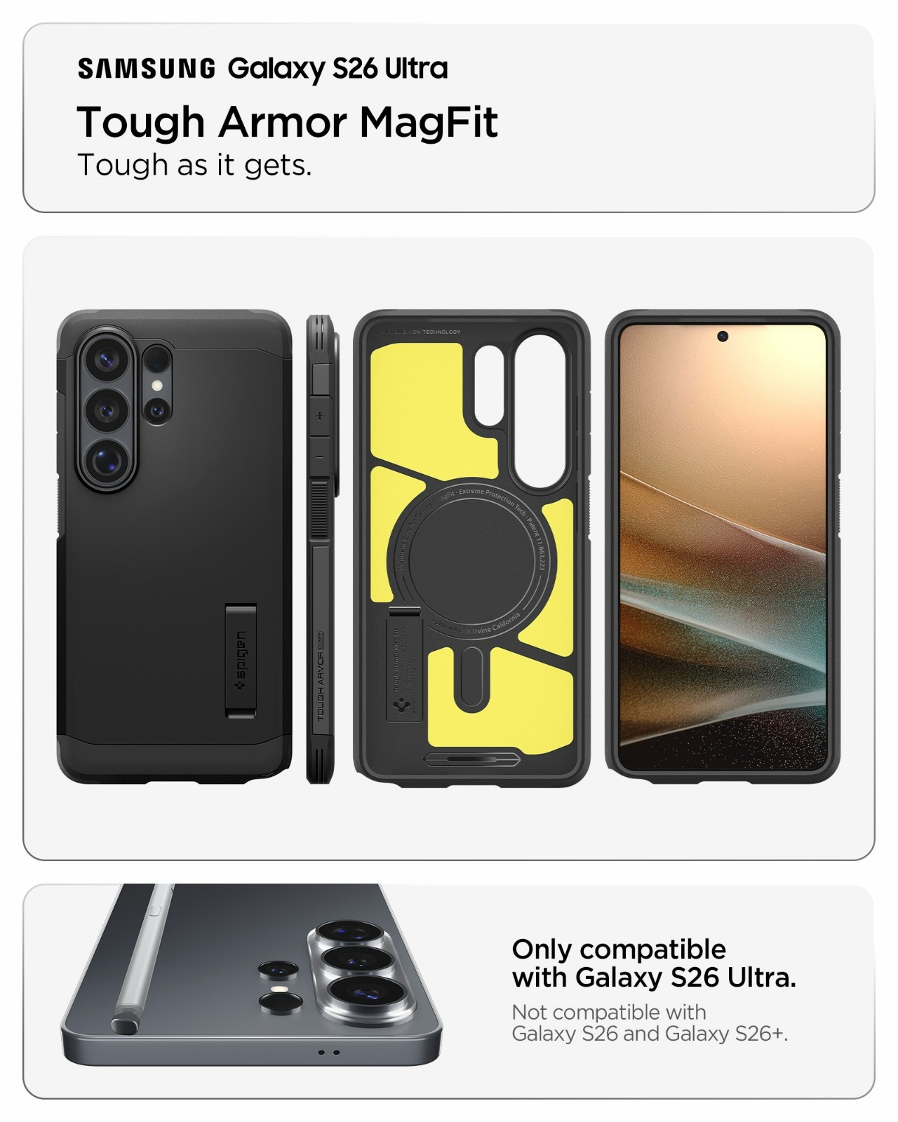 For Samsung Galaxy S26 Ultra / Plus / S26 | Spigen Tough Armor AI Mag Fit Case