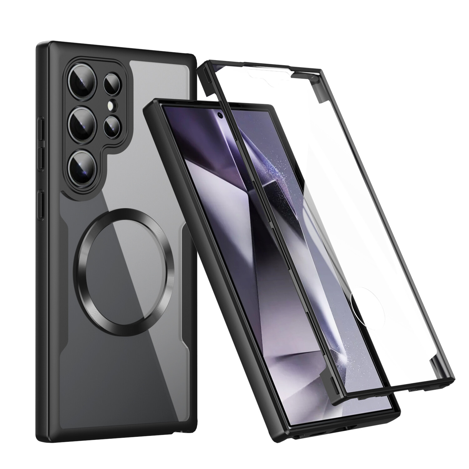 For Samsung Galaxy S25 Ultra S24FE S23 Magnetic Shockproof Case+Screen Protector