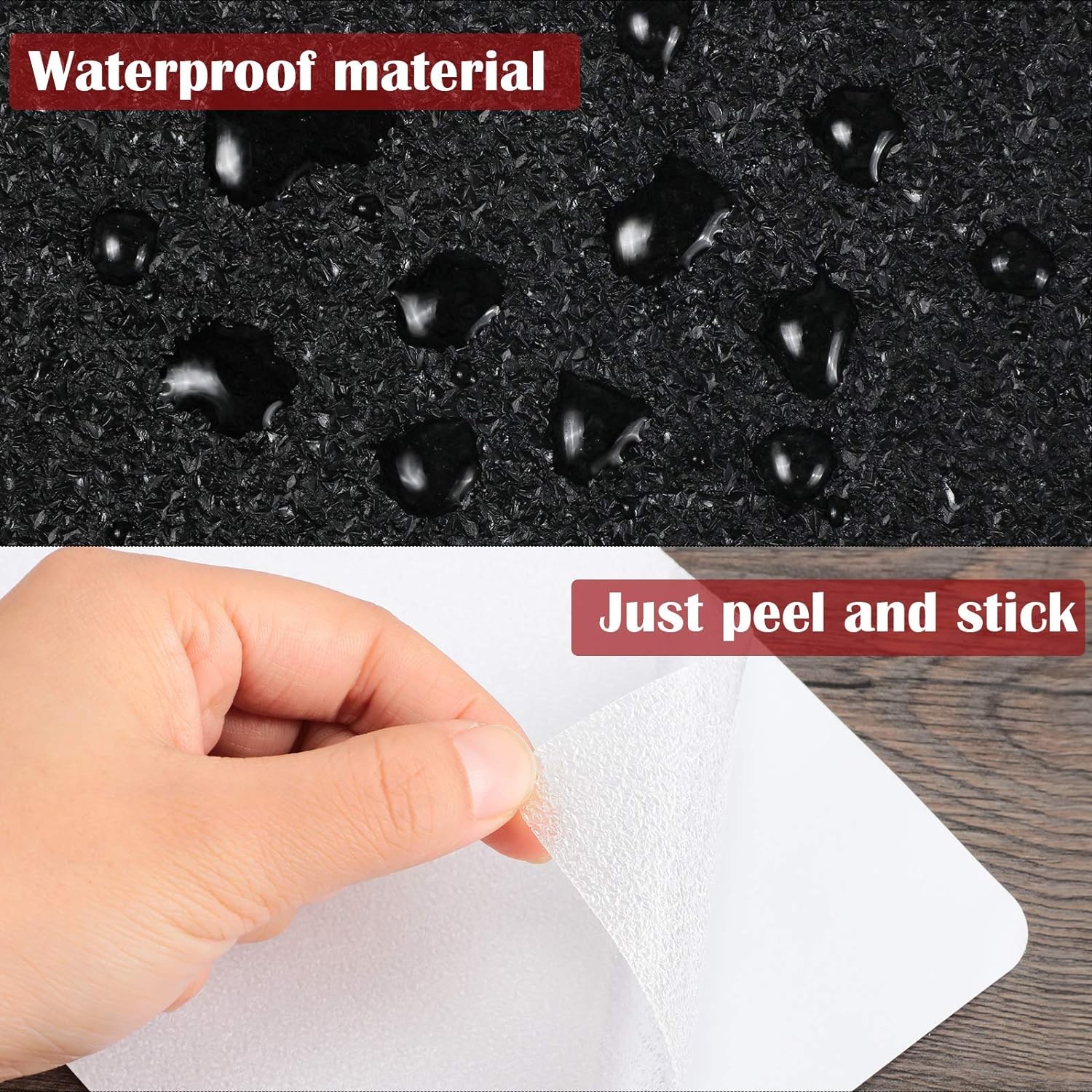 Zonon 4 Pieces Grip Phone Tape Sticker Anti Slip Rubber Textured Black