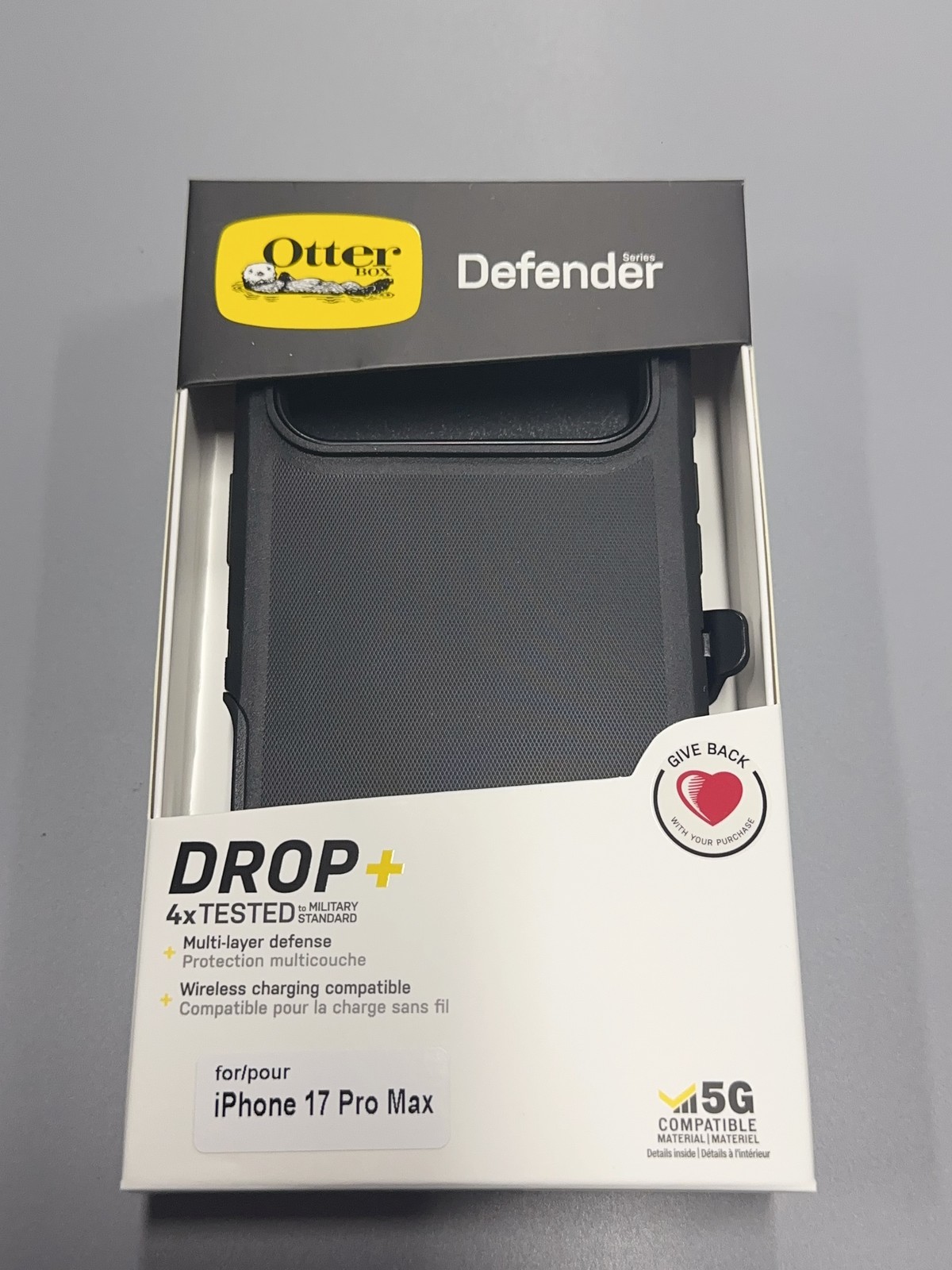 OtterBox Defender Case with Holster Case for iPhone 17 Pro Max, Black Case
