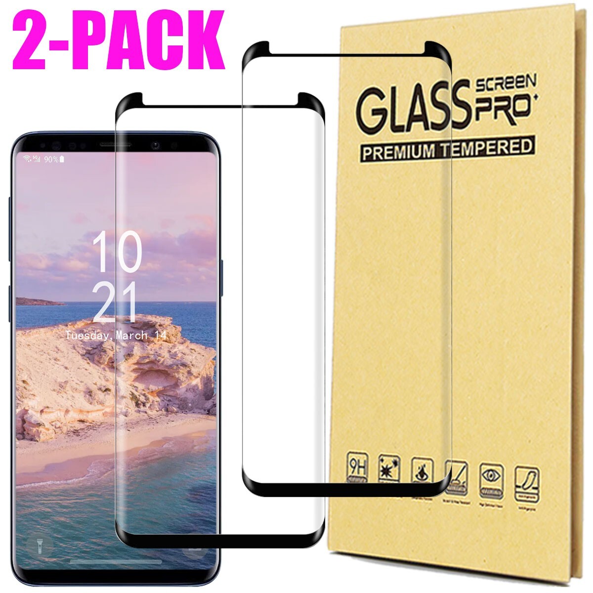 2/4 Pieces For Samsung Galaxy S8/S8 Plus Clear Friendly Tempered Glass Protector