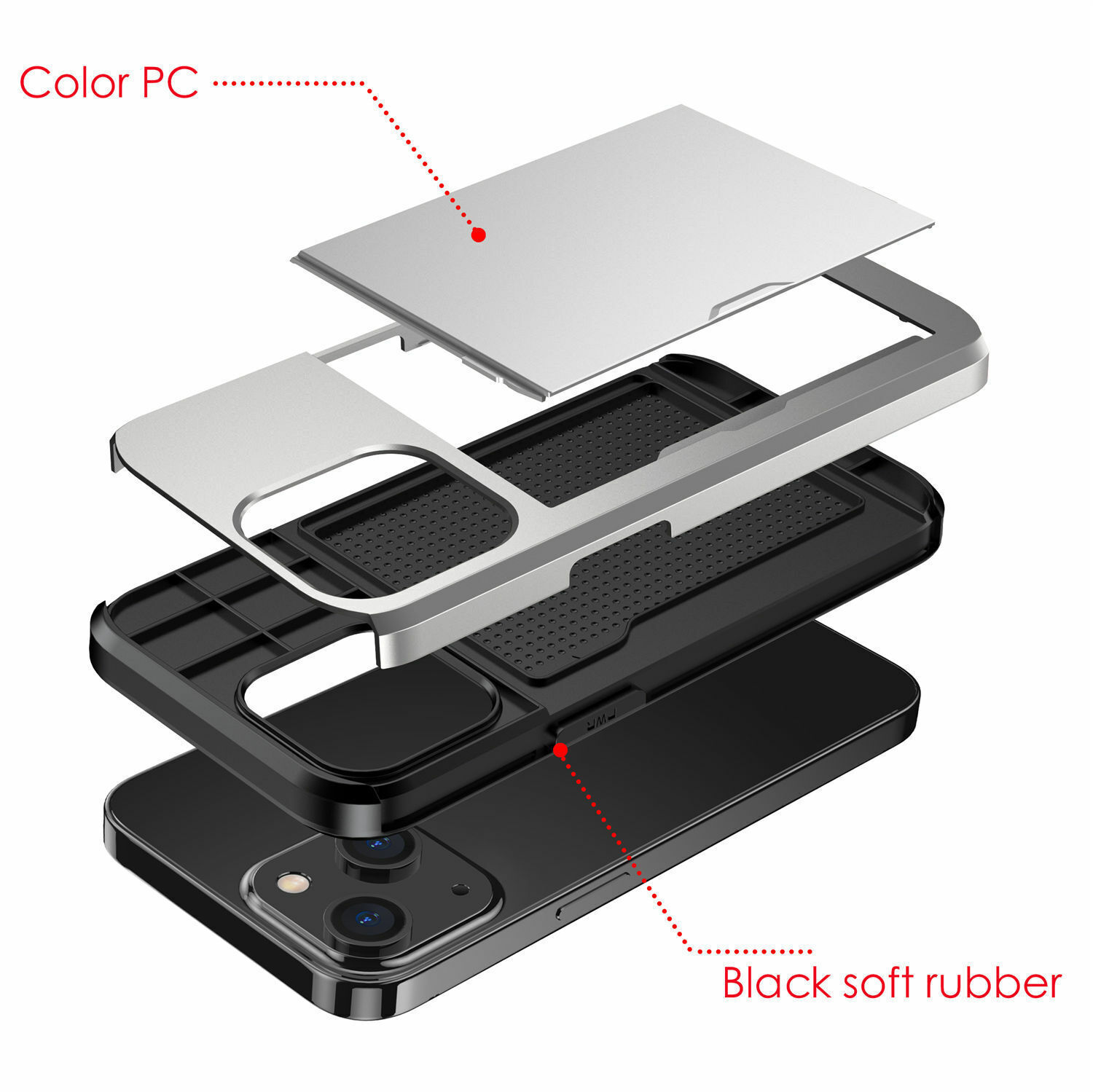Credit Card Holder PC Hard Case Cover For Samsung Galaxy S26 S25FE S24 S23