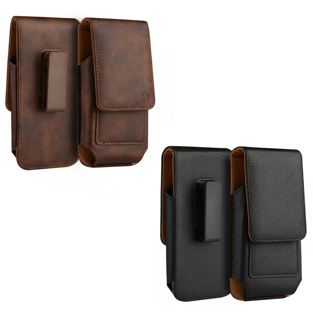 Premium Leather Swivel Belt Clip Phone Pouch Case Holster For iPhone 16 Pro Max