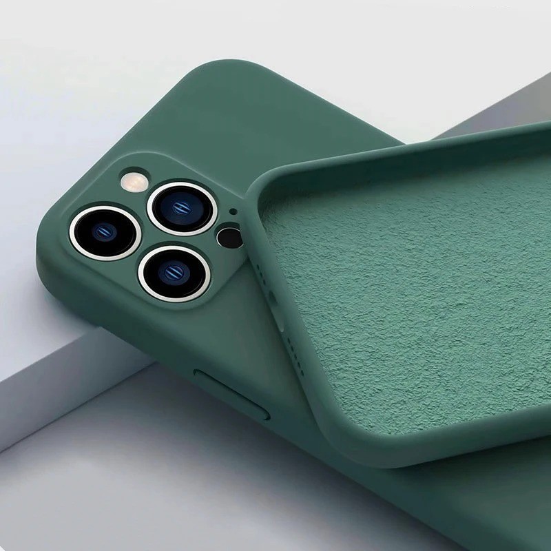 For iPhone 16 15 14 13 12 11 Pro Max XS X 8 7 SE Silicone Case Camera Lens Cover