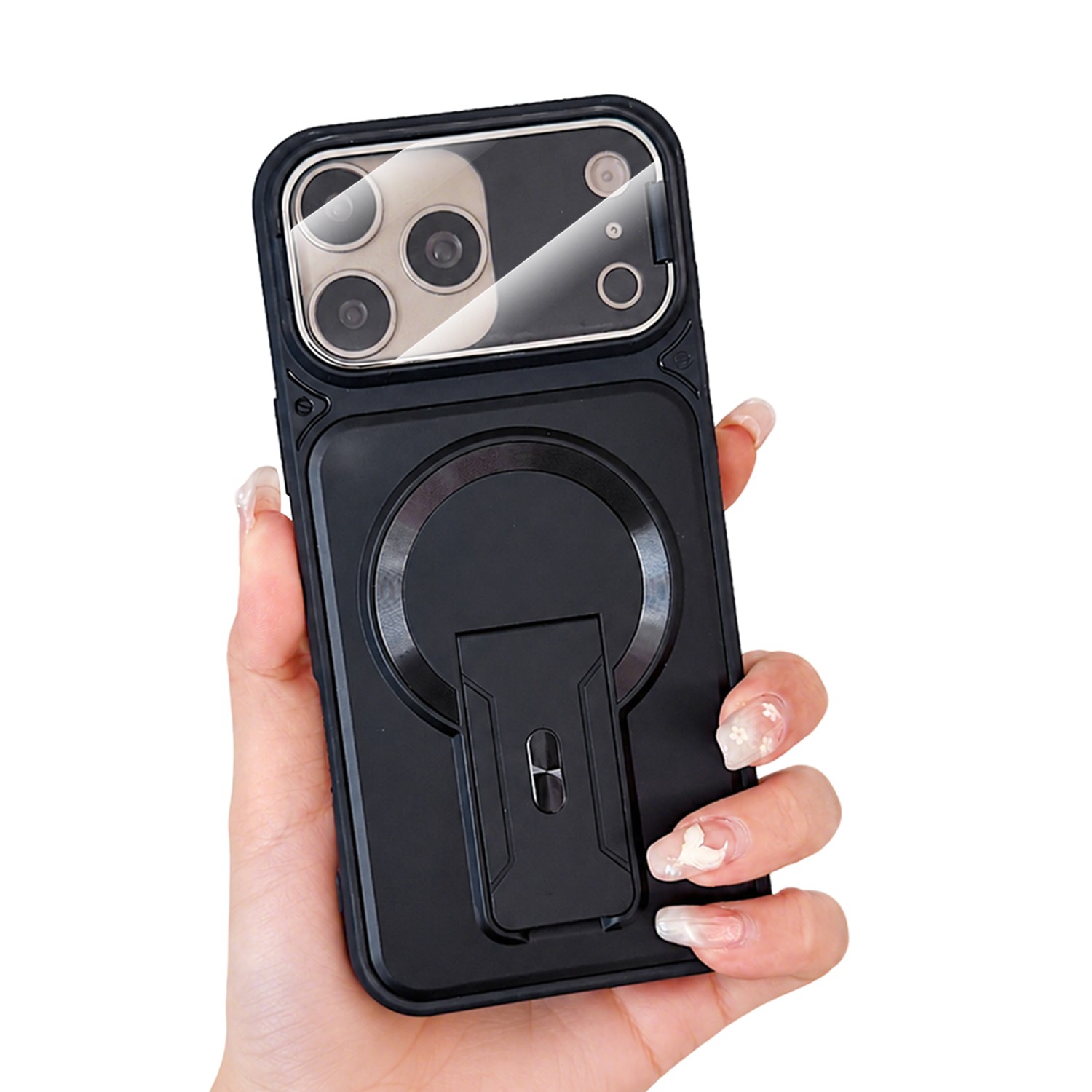 MagSafe Case For iPhone 17 16 Air Pro Max 15 14 13 12 11 with Stand & Lens Cover