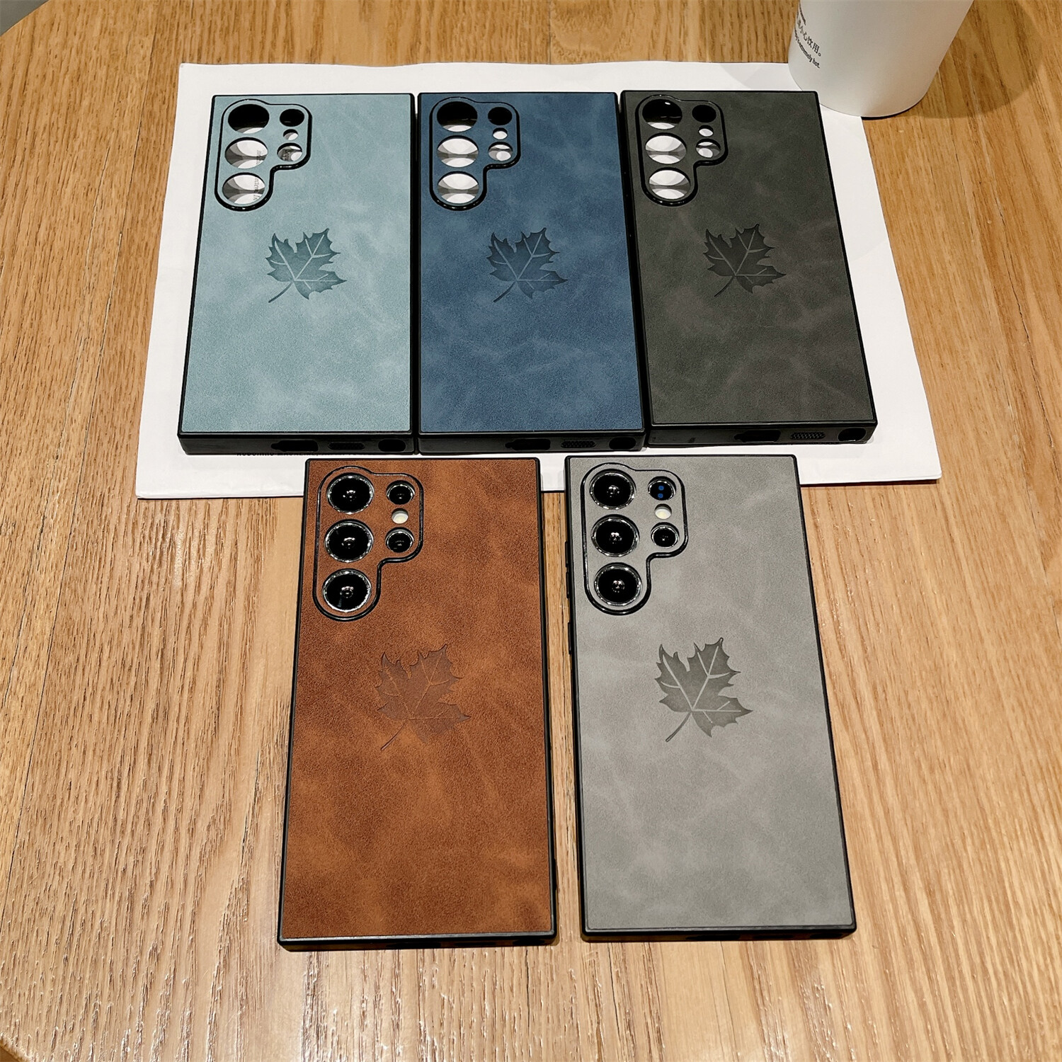 For Samsung Galaxy S24 Ultra S23 S22 S21Plus Shockproof Luxury Leather Slim Case