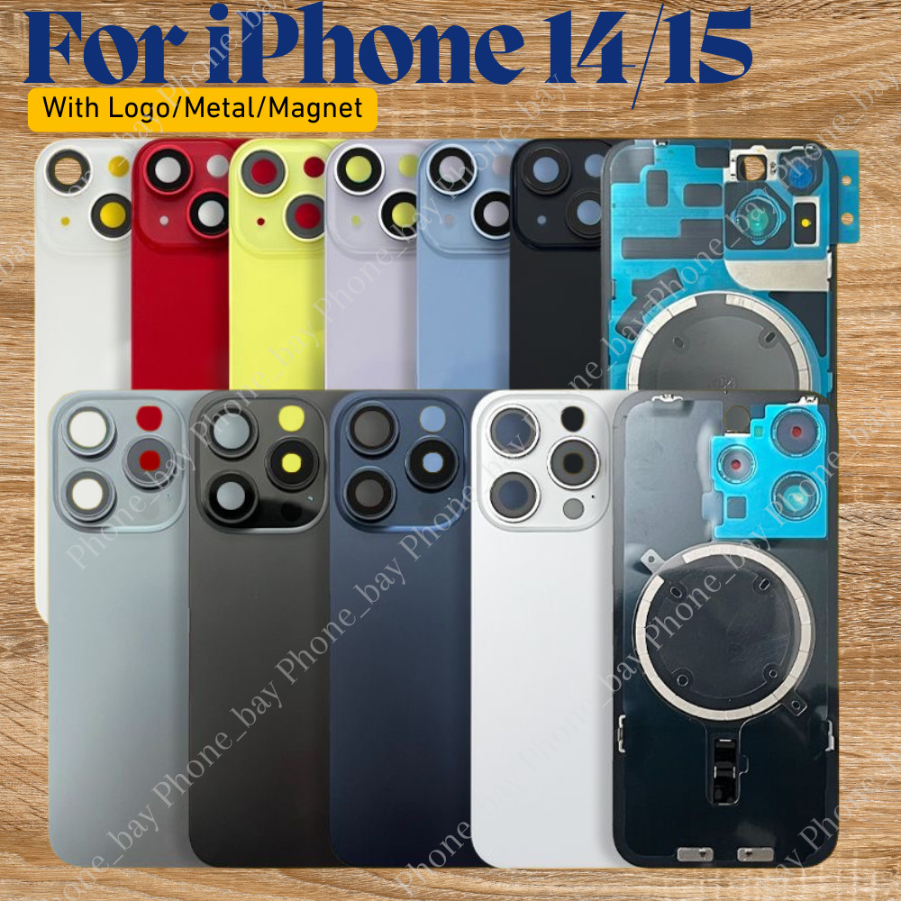 Back Glass Replacement Lot With Metal Magnet For iPhone14/15 Plus/14 Pro Max/15