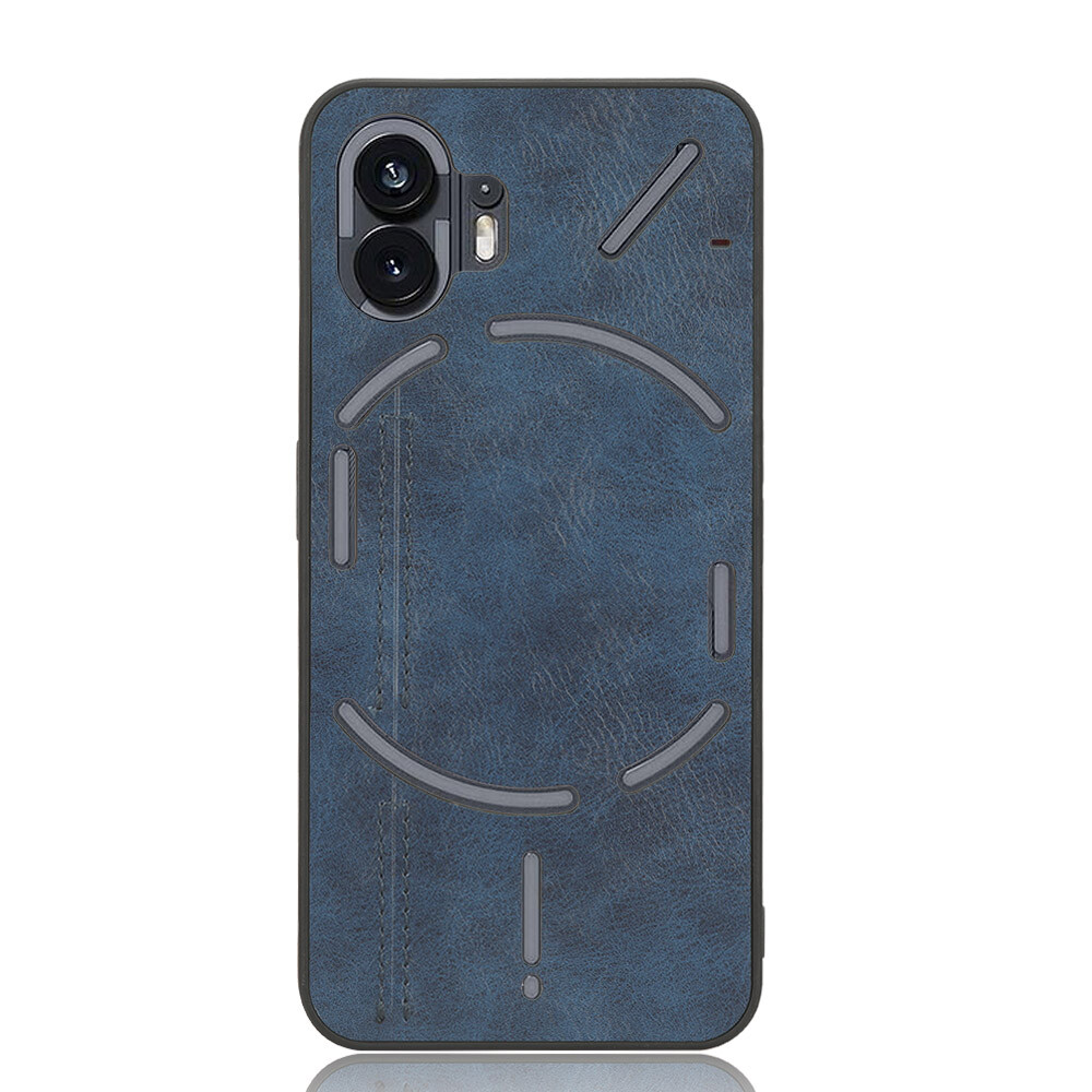 For Nothing Phone 2 Retro Suture Soft Edge PU Leather PC Hard Back phone Case