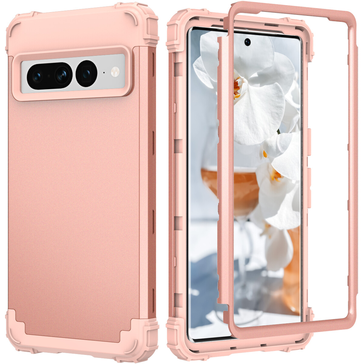 For Google Pixel 6 Pro/7a/8 Shockproof Hybrid PC+Silicone Slim Hard Phone Case